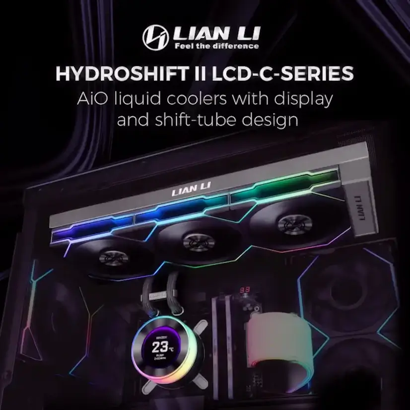 Montaje Refrigeración Líquida LIAN LI Hydroshift II LCD Gaming PC Lozoya